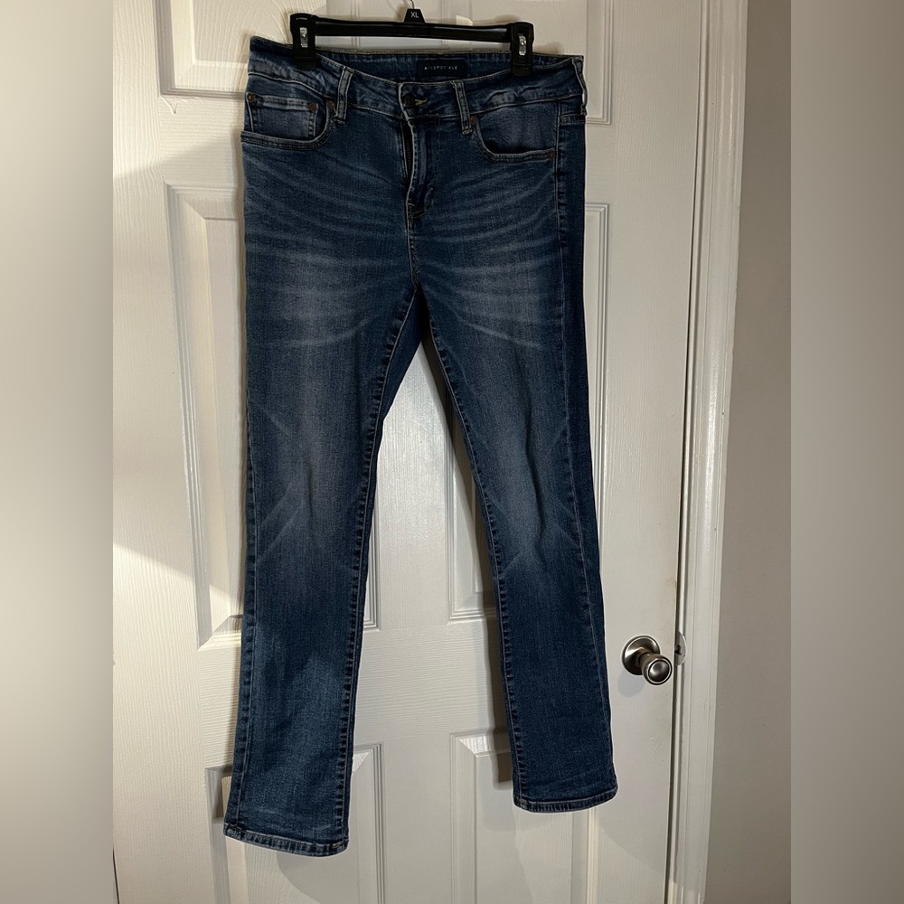 Aeropostale Slim Straight Men's Jeans - Dark Blue